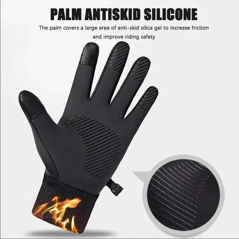 FleeceGrip Waterproof Gloves — Full Finger Touchscreen Compatible Design
