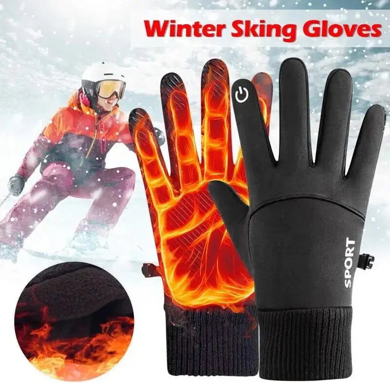 FleeceGrip Waterproof Gloves — Full Finger Touchscreen Compatible Design
