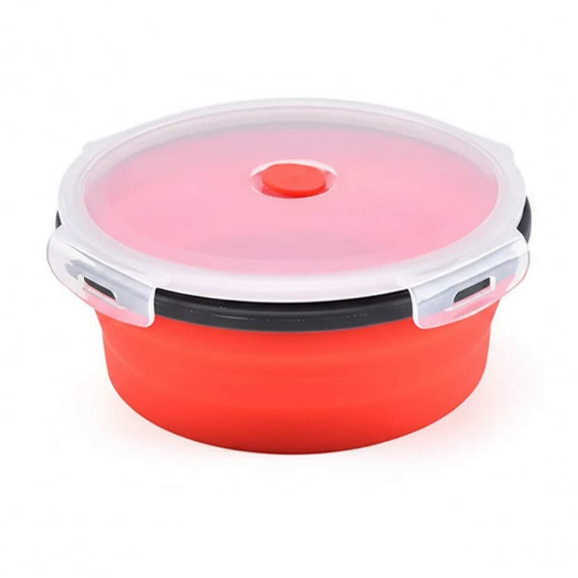 Ensemble de boîtes-repas bento pliables en silicone Flexibento — conception à pliage compact, couvercle étanche