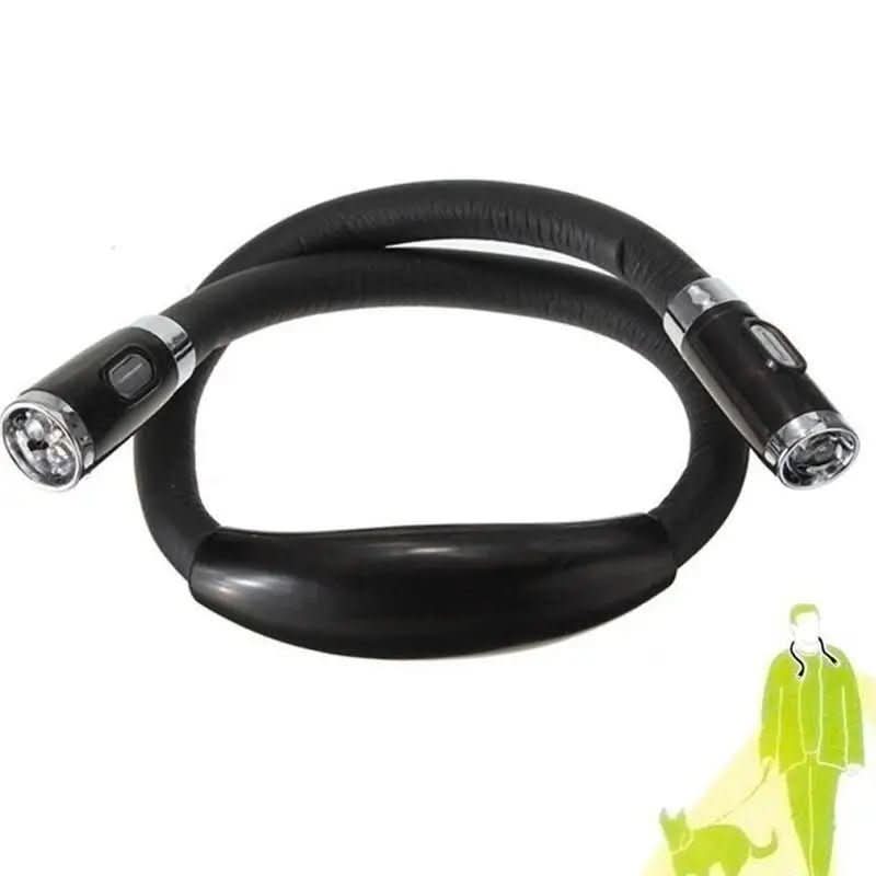Lampada LED da collo FlexiGlow – due bracci flessibili da 30cm, illuminazione a mani libere