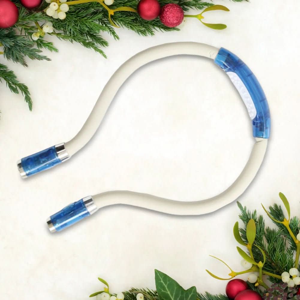 Lampada LED da collo FlexiGlow – due bracci flessibili da 30cm, illuminazione a mani libere
