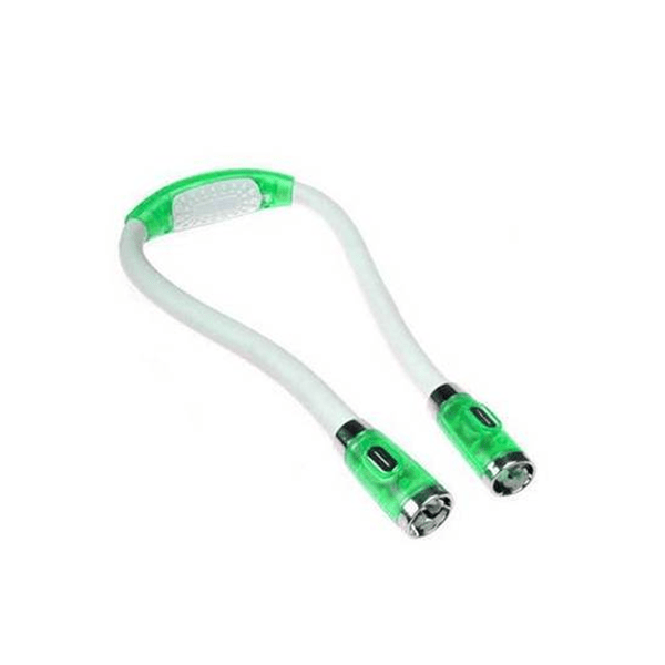 Lampada LED da collo FlexiGlow – due bracci flessibili da 30cm, illuminazione a mani libere