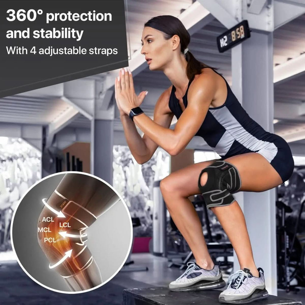 Genouillère réglable grande taille FlexiKnee Plus-Size — coupe généreuse, maintien stable