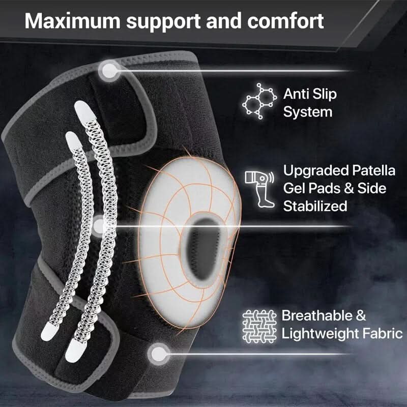 Genouillère réglable grande taille FlexiKnee Plus-Size — coupe généreuse, maintien stable