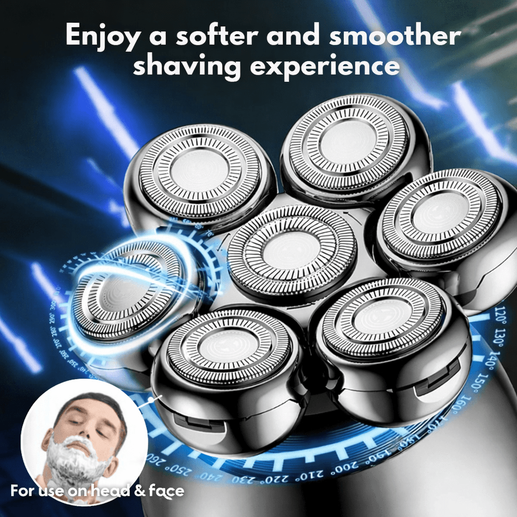 Rasoio FlexiShave Pro 7D — testine con lame anti-irritazione, design per una scorrevolezza uniforme