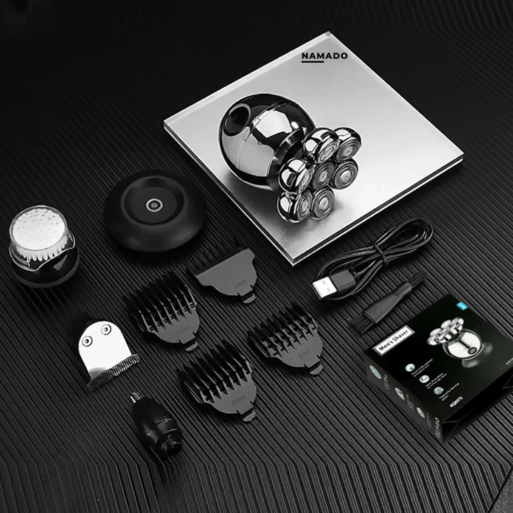 Rasoio FlexiShave Pro 7D — testine con lame anti-irritazione, design per una scorrevolezza uniforme