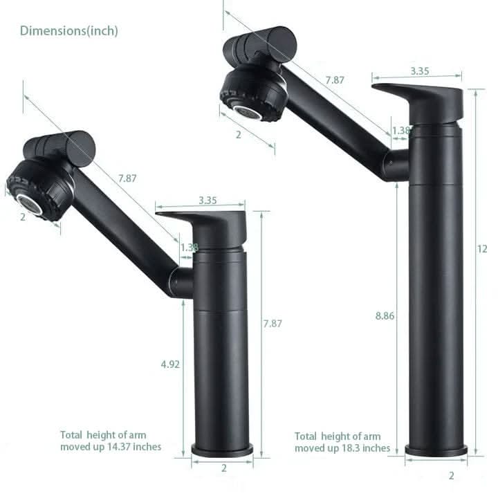 Flexispout 360° verstellbare Armatur — schnelle Installation ohne Werkzeug, integrierte Sprühfunktion