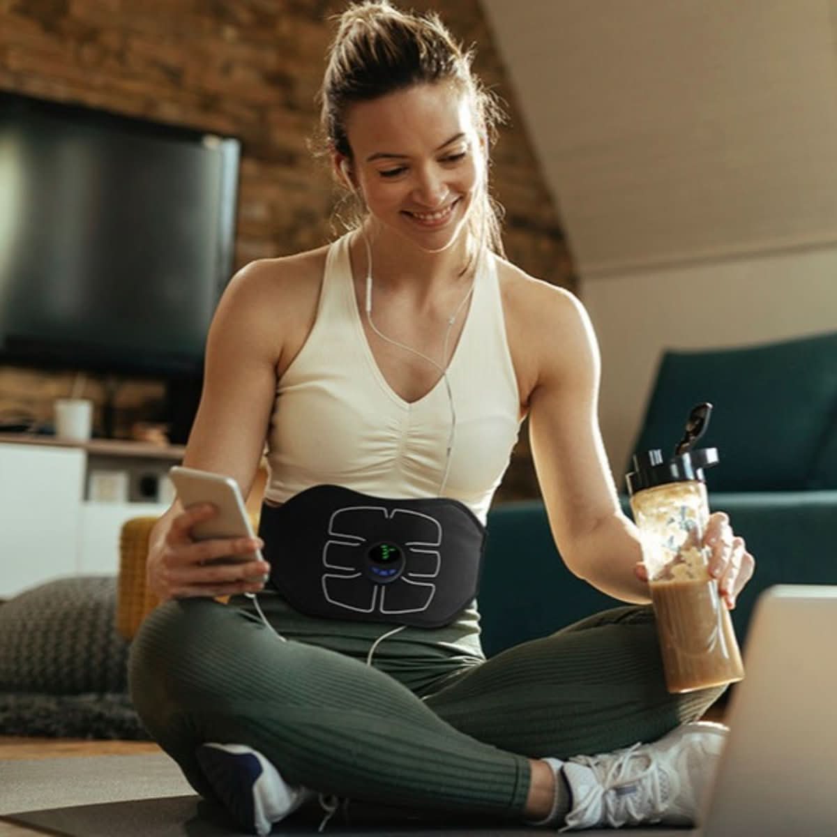 FlexTone appareil EMS de tonification abdominale — activation quotidienne du centre du corps en 15 minutes