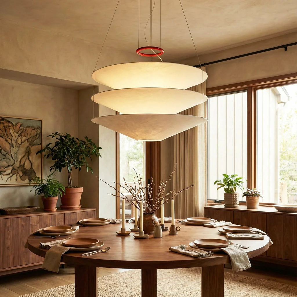 Floating Three Tiered Disc Pendant Light | wildoxy