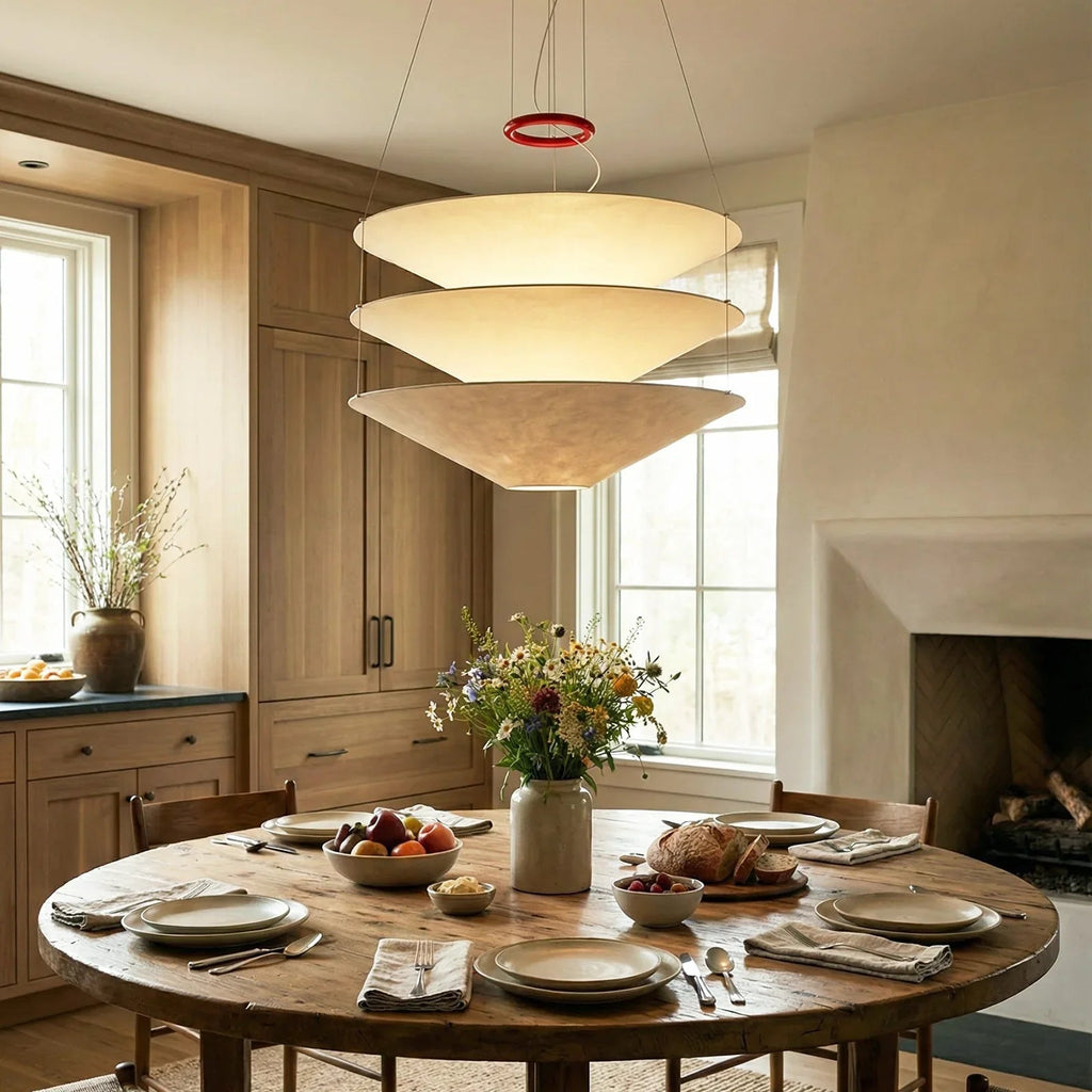 Floating Three Tiered Disc Pendant Light | wildoxy