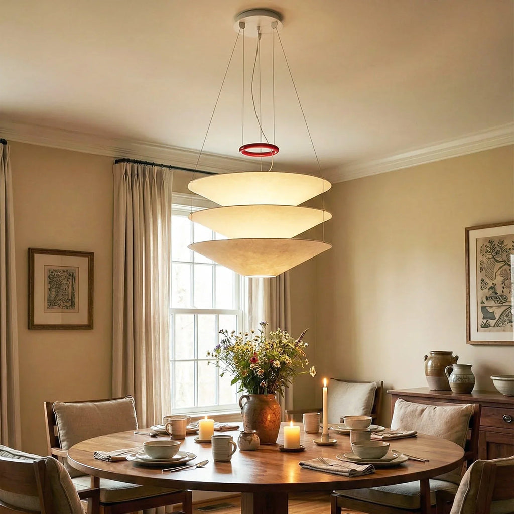 Floating Three Tiered Disc Pendant Light | wildoxy