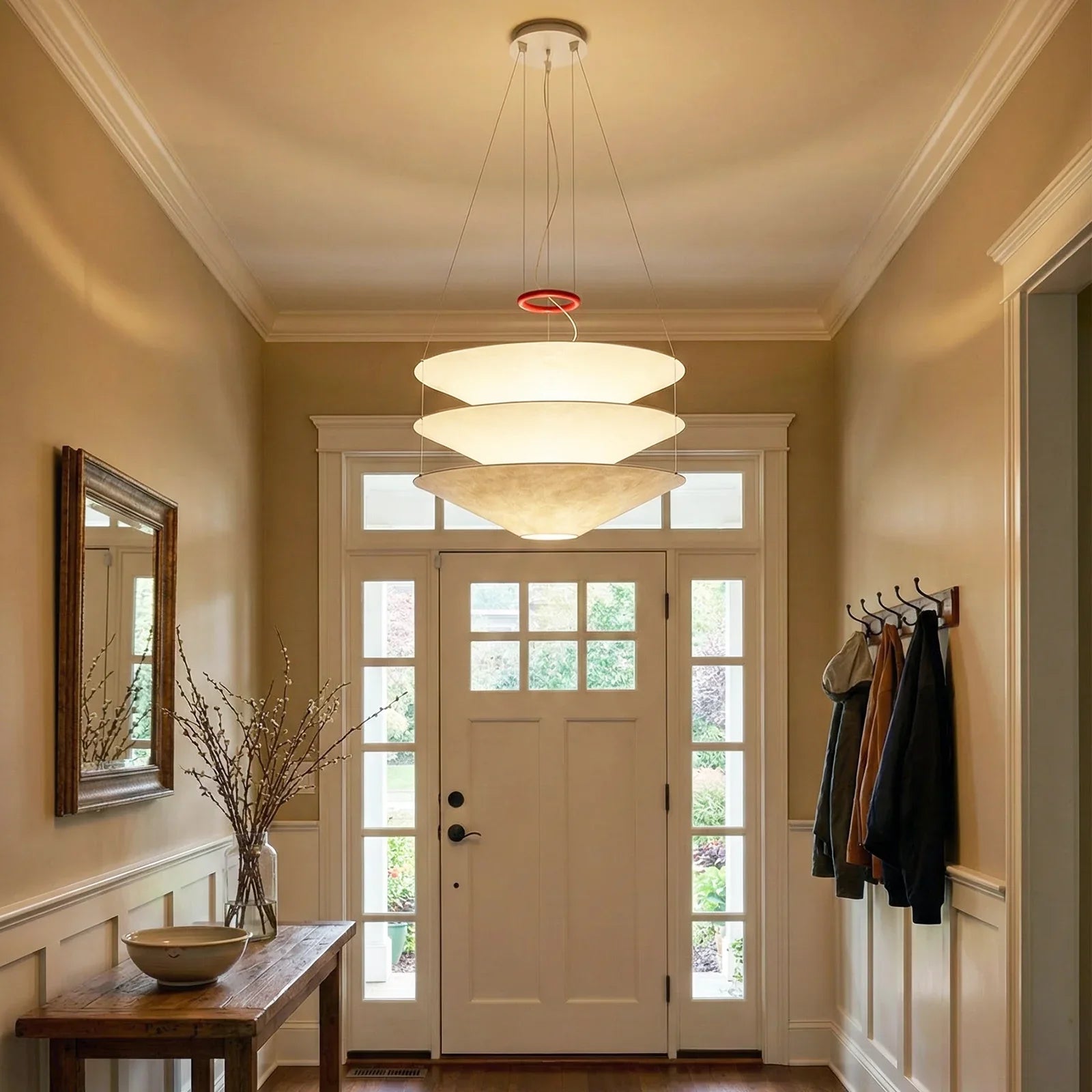 Floating Three Tiered Disc Pendant Light | wildoxy