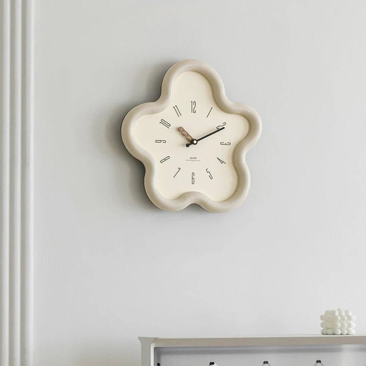 Floracraft 3D-Blumen-Wanduhr — Lautloses Uhrwerk, Dekorationspendel