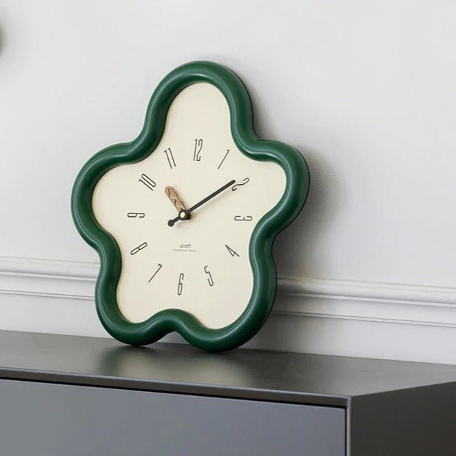 Floracraft 3D-Blumen-Wanduhr — Lautloses Uhrwerk, Dekorationspendel