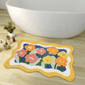 Tappetino da bagno floreale morbido Floracush — retro antiscivolo