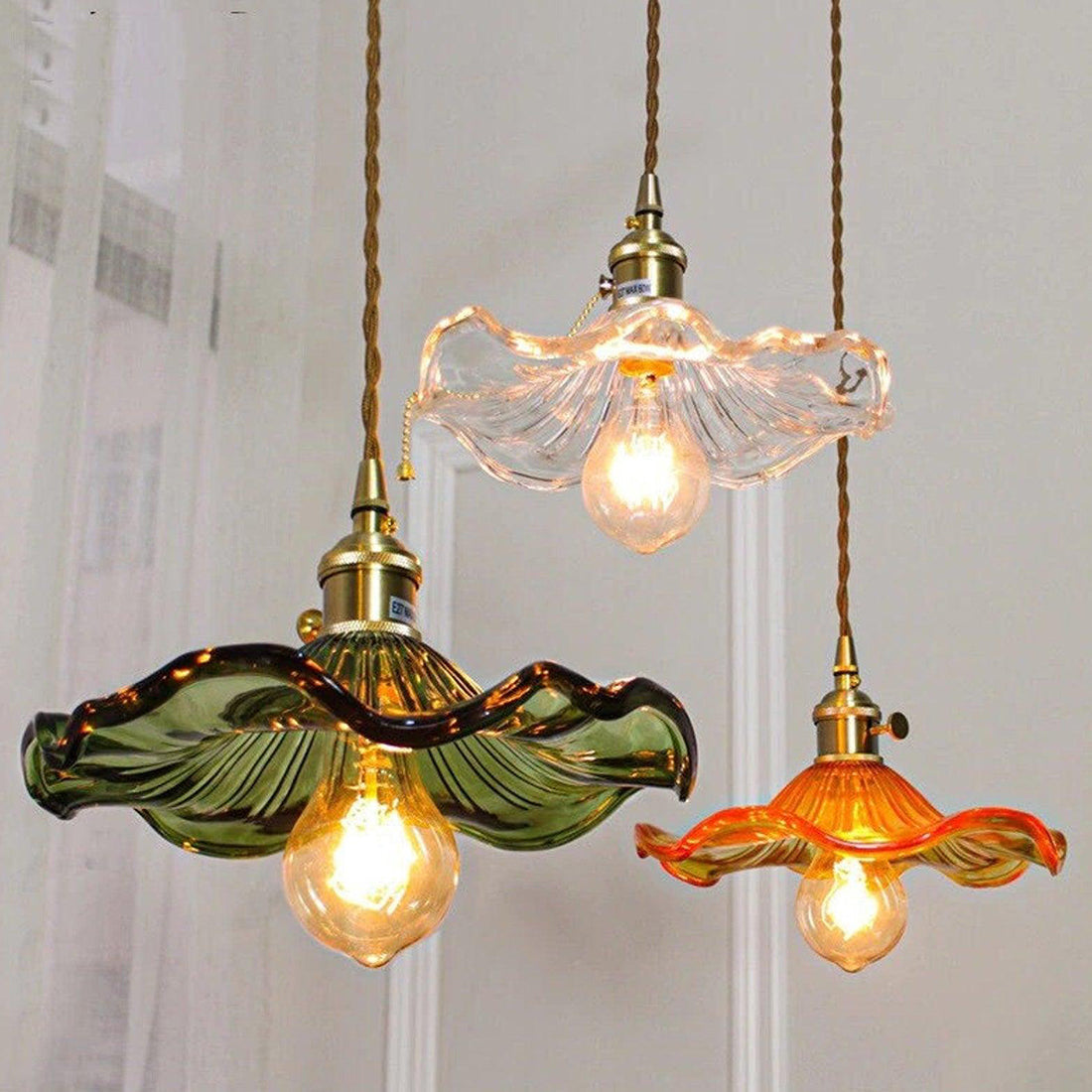 Floral Glass Pendant Light | wildoxy