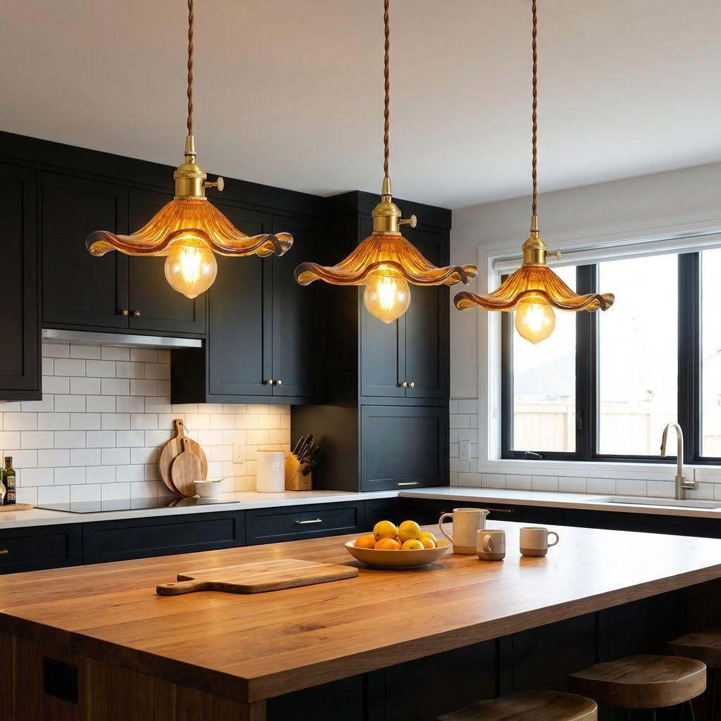 Floral Glass Pendant Light | wildoxy