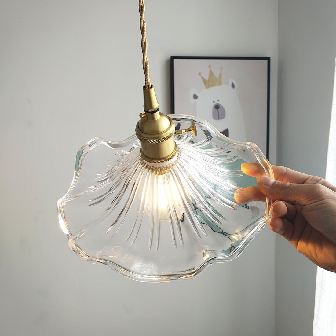 Floral Glass Pendant Light | wildoxy