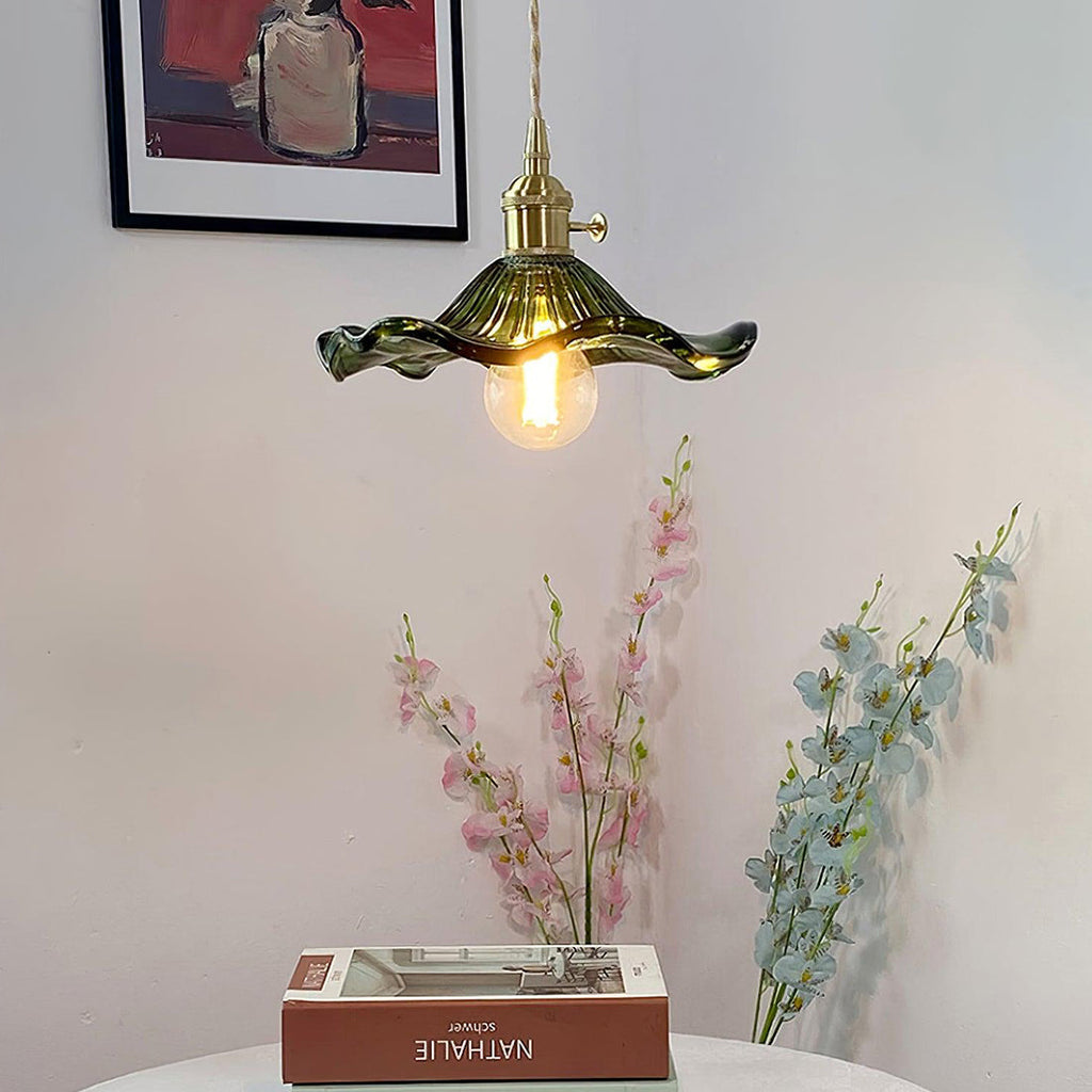 Floral Glass Pendant Light | wildoxy