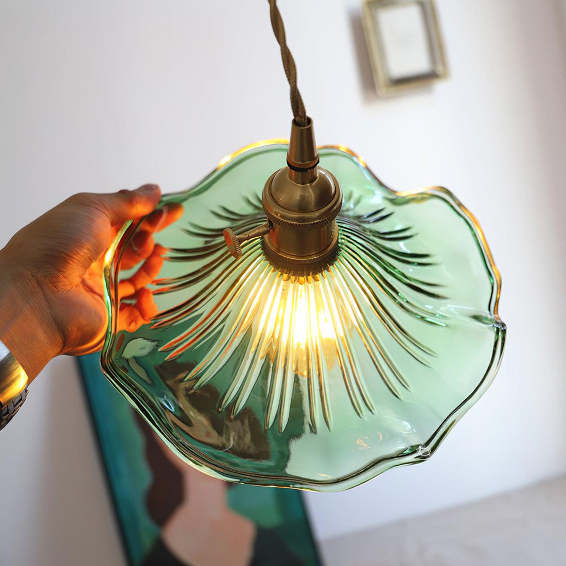 Floral Glass Pendant Light | wildoxy