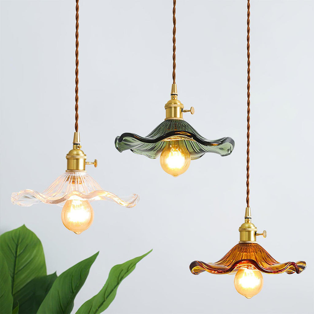 Floral Glass Pendant Light | wildoxy