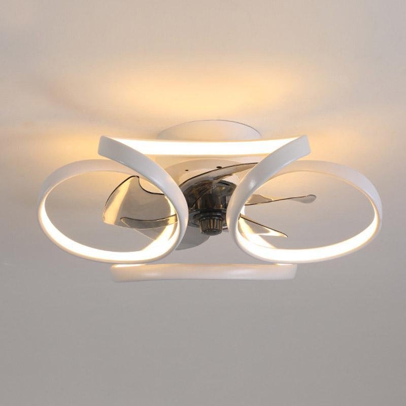 מאוורר פרח: LED בעמעום 3000K–6000K, זהב/לבן/שחור