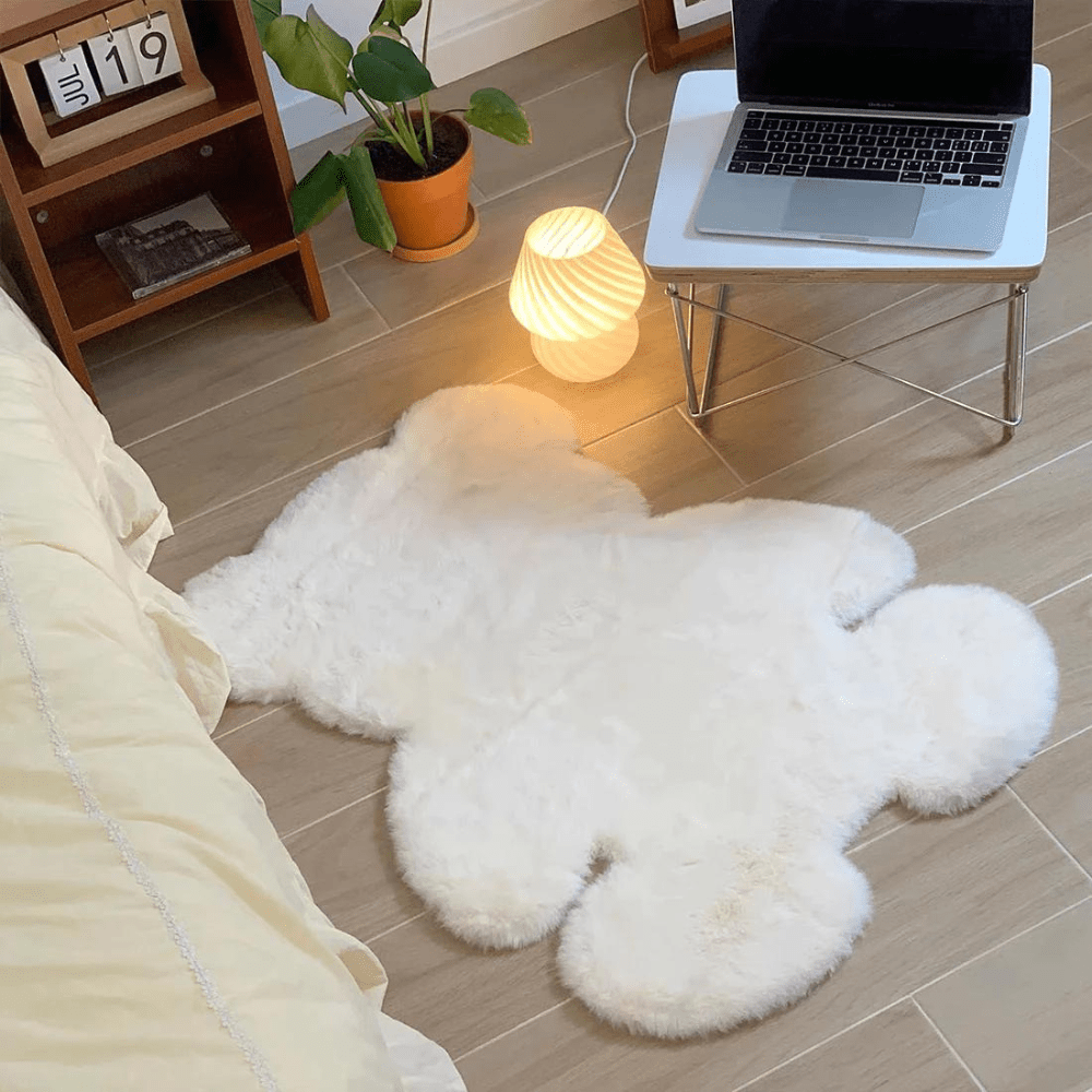Podlahová rohož Fluffmatt s plyšovým povrchem — hravý design s kresleným medvědem