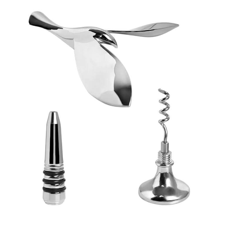 Samovyvažovací otvírák lahví Flybird — elegantní silueta ptáka, samostatně stojící základna