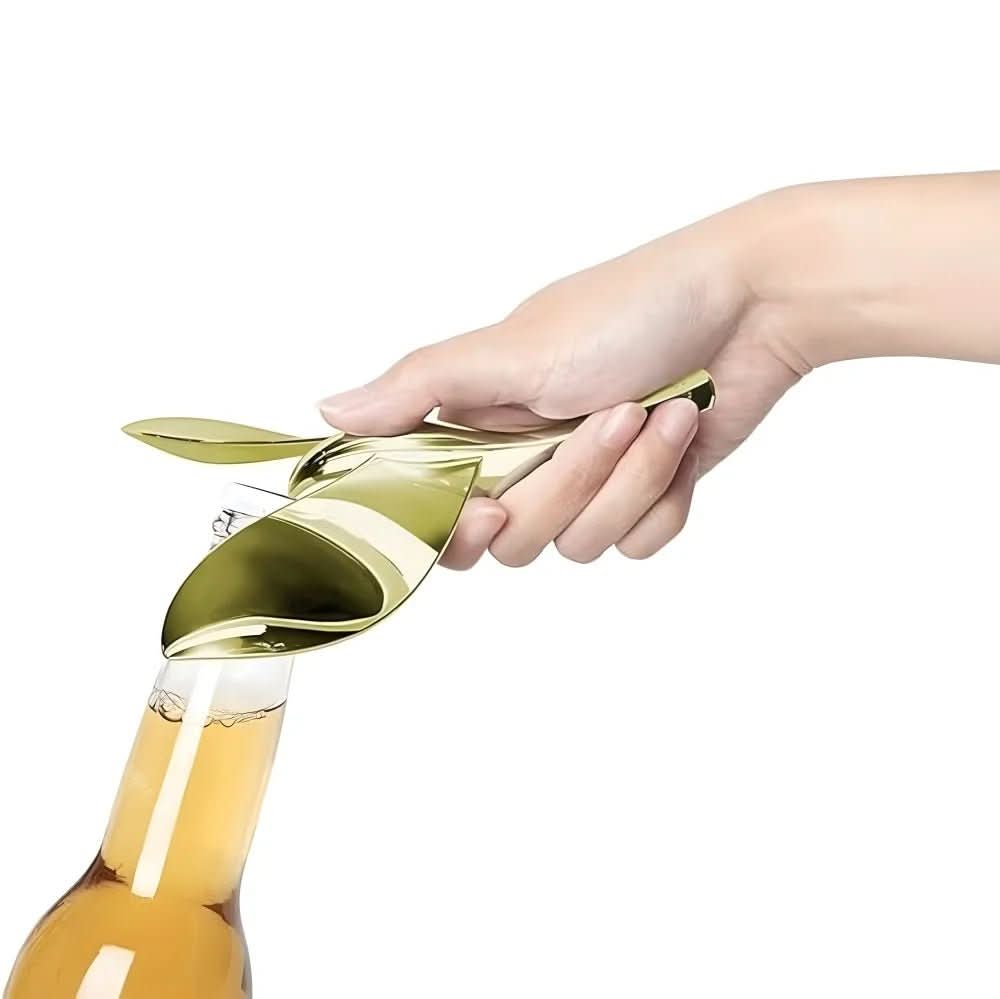 Samovyvažovací otvírák lahví Flybird — elegantní silueta ptáka, samostatně stojící základna