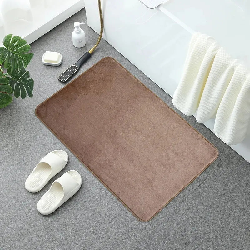 FOAMRELAX Protiskluzová koupelnová předložka z paměťové pěny — Polstrovaná opora, odolnost proti skvrnám