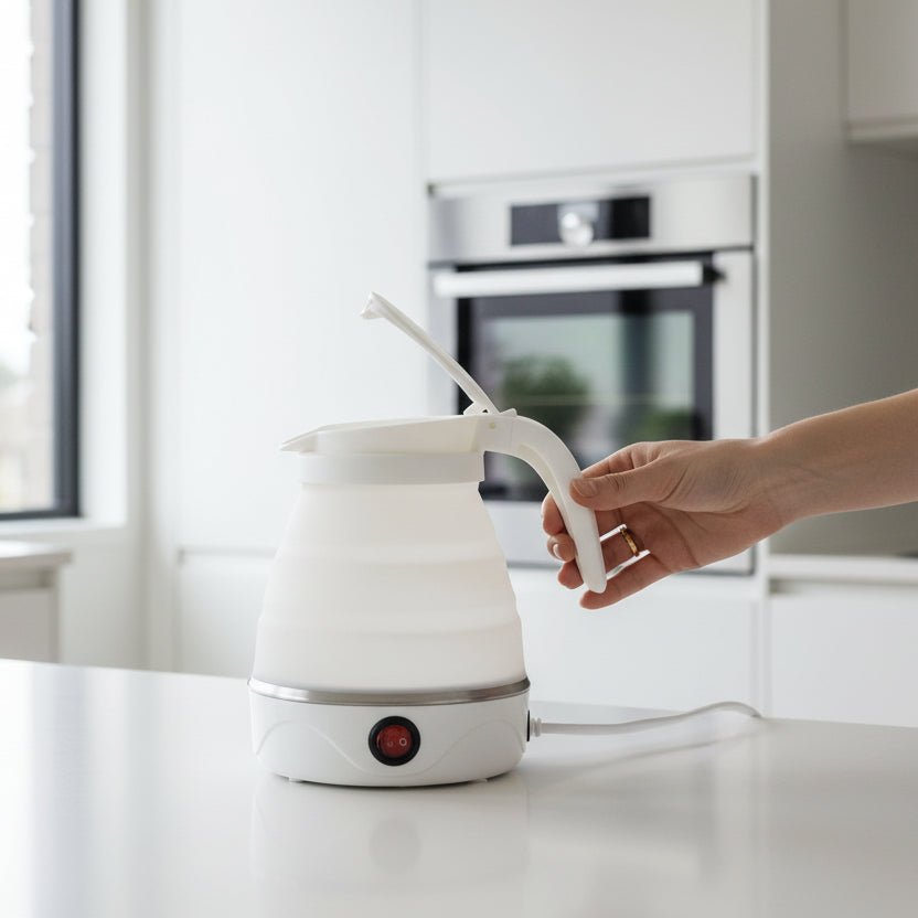 FoldHeat 0.6L bærbar elektrisk sammenfoldelig kedel — 600W-varmeelement