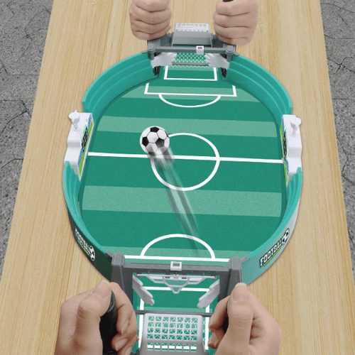 FootyFun Compact Table Football Set — Portable Two-Player Desktop Game