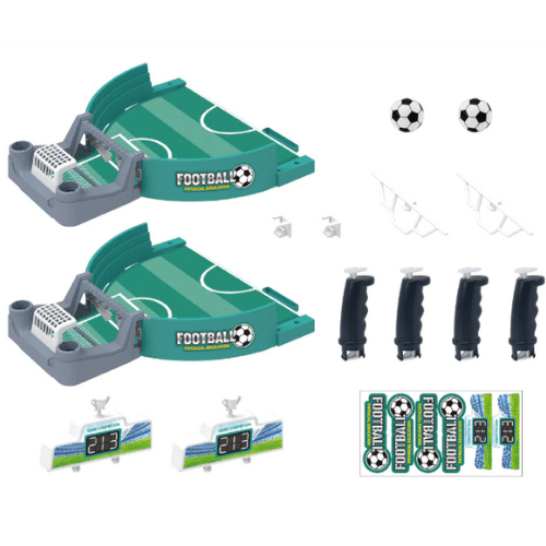 FootyFun Compact Table Football Set — Portable Two-Player Desktop Game
