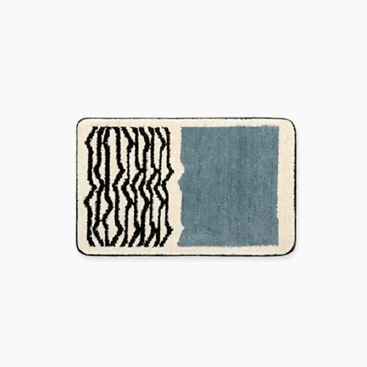 FORMELLE Handcrafted Bath Mat — Non-Slip Backing, Abstract Pattern