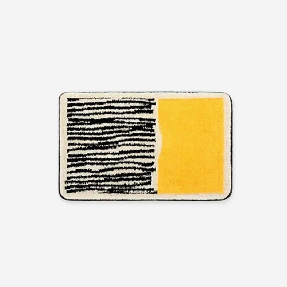 FORMELLE Handcrafted Bath Mat — Non-Slip Backing, Abstract Pattern