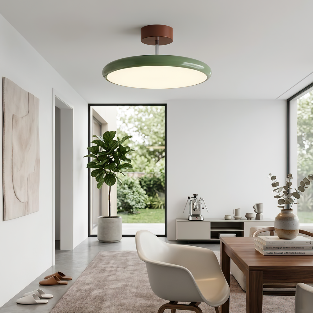 French Retro Cream Saucer Ceiling Lamp | wildoxy