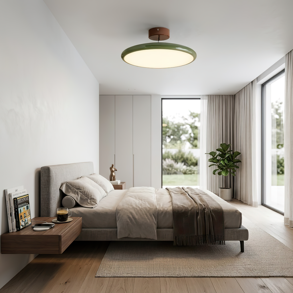 French Retro Cream Saucer Ceiling Lamp | wildoxy