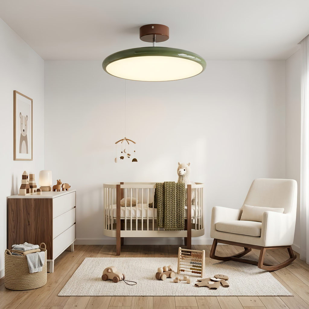 French Retro Cream Saucer Ceiling Lamp | wildoxy