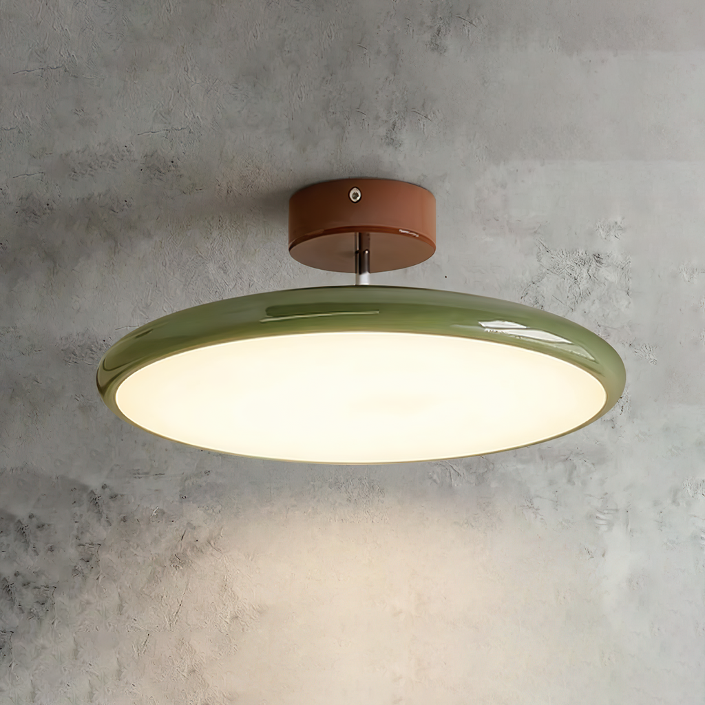 French Retro Cream Saucer Ceiling Lamp | wildoxy