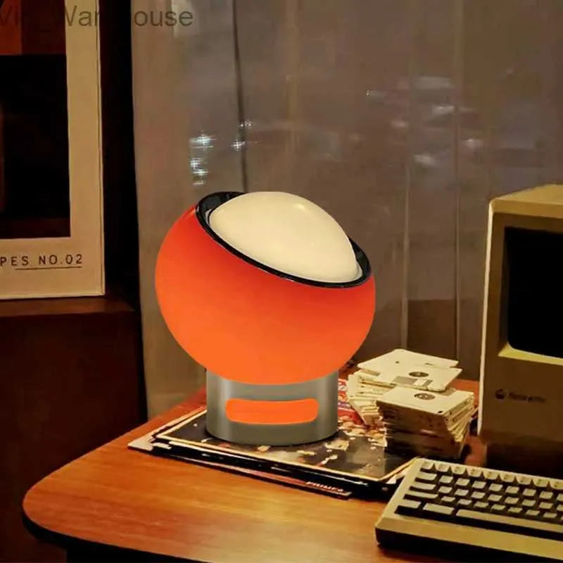 Lucette Bedside Table Lamp, Bauhaus Design, French Opal Glass Shade