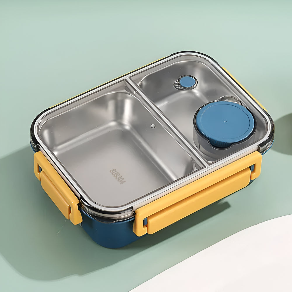 Thermische lunchbox van 850 ml roestvrij staal — lekvrij, 2 vakken