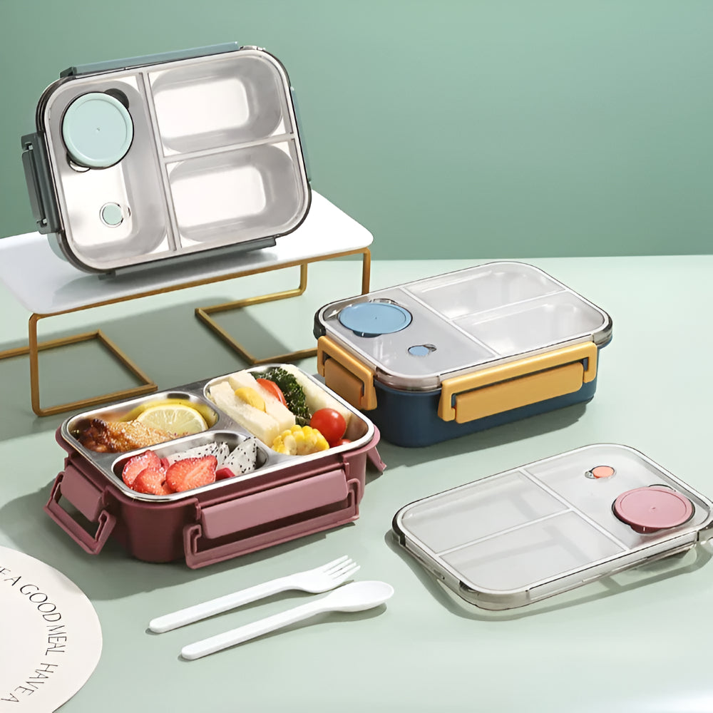 Thermische lunchbox van 850 ml roestvrij staal — lekvrij, 2 vakken