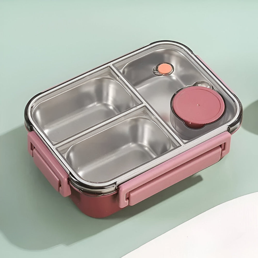 Thermische lunchbox van 850 ml roestvrij staal — lekvrij, 2 vakken