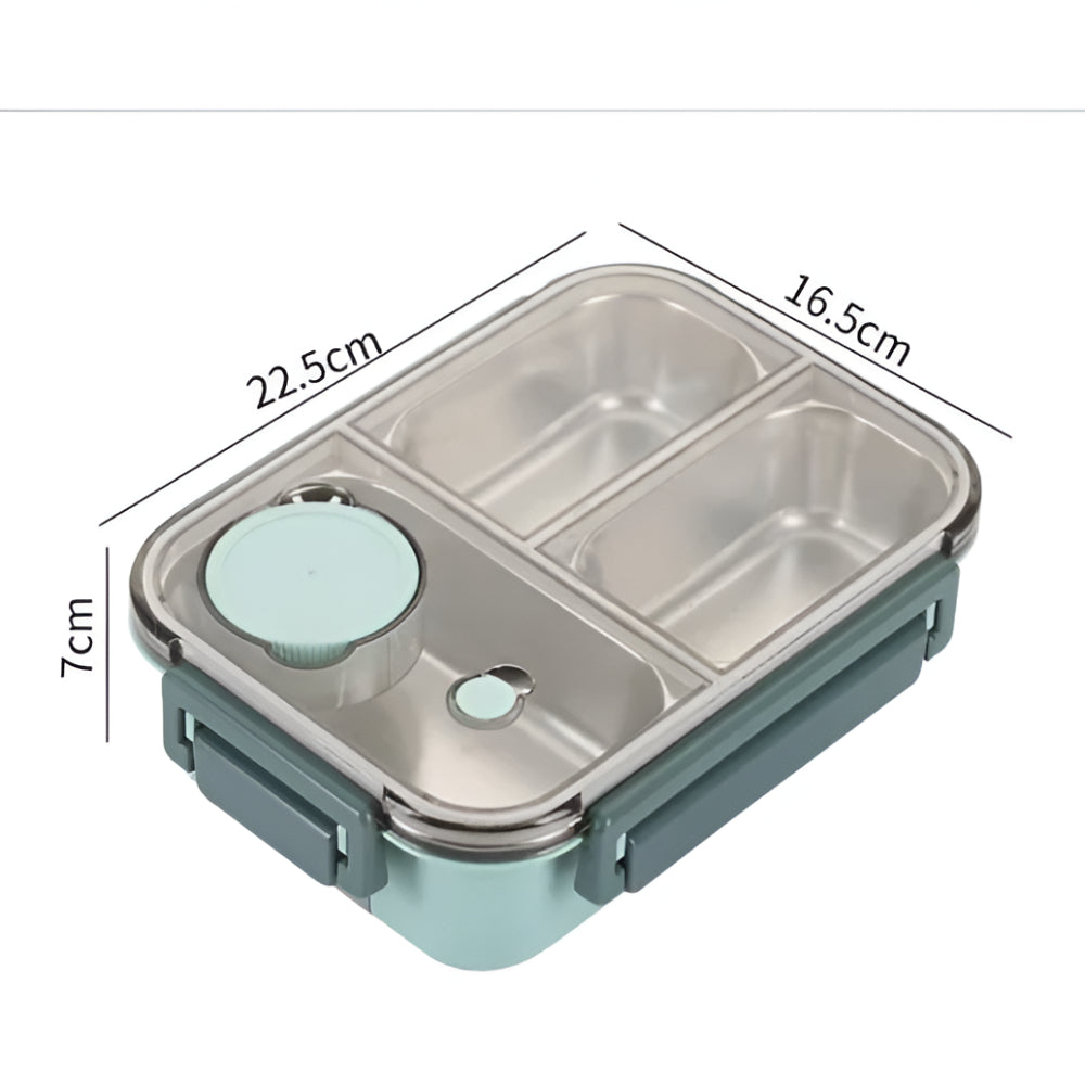 Thermische lunchbox van 850 ml roestvrij staal — lekvrij, 2 vakken