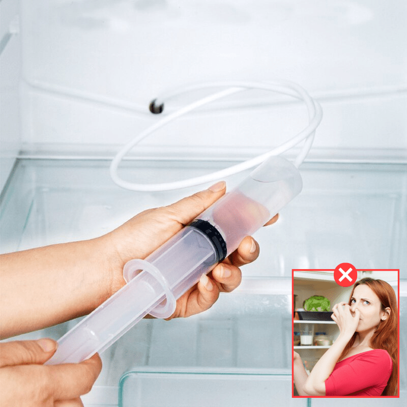 طقم تنظيف فتحة تصريف الثلاجة FridgeFresh Pro — أداة لفتح انسداد خط التصريف، وإزالة التراكمات والثلج