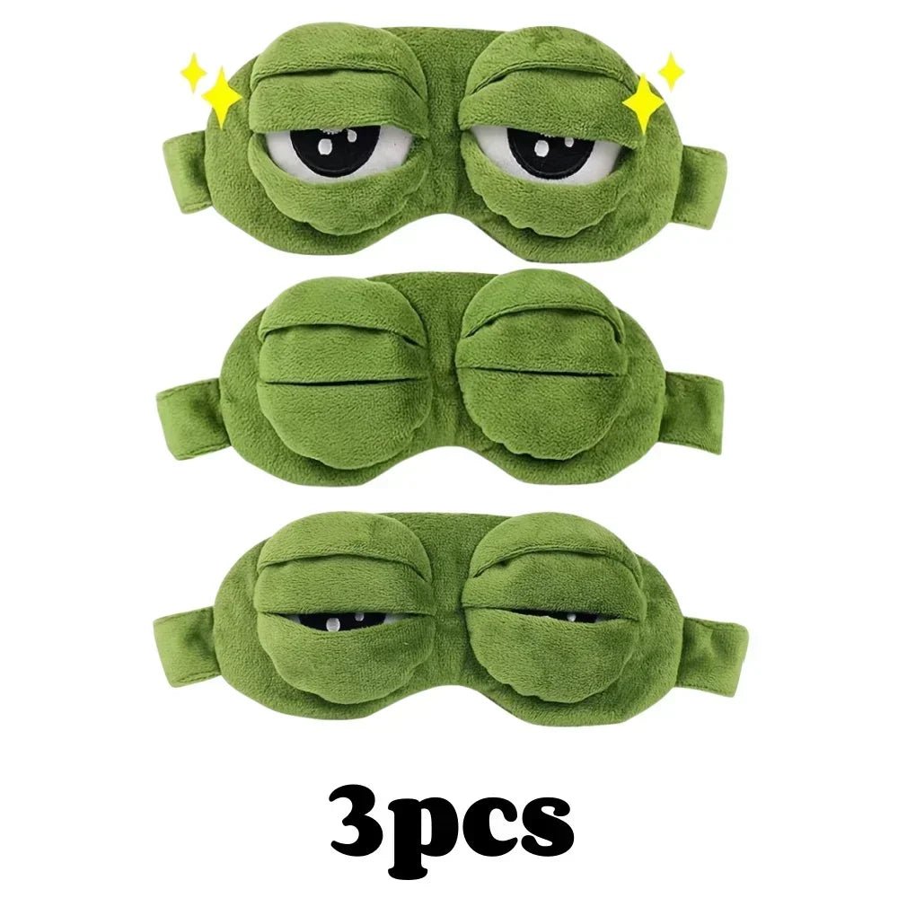 FROGZLEEP 3D maska na oči ve tvaru žabích očí — konturovaný tvar blokující světlo