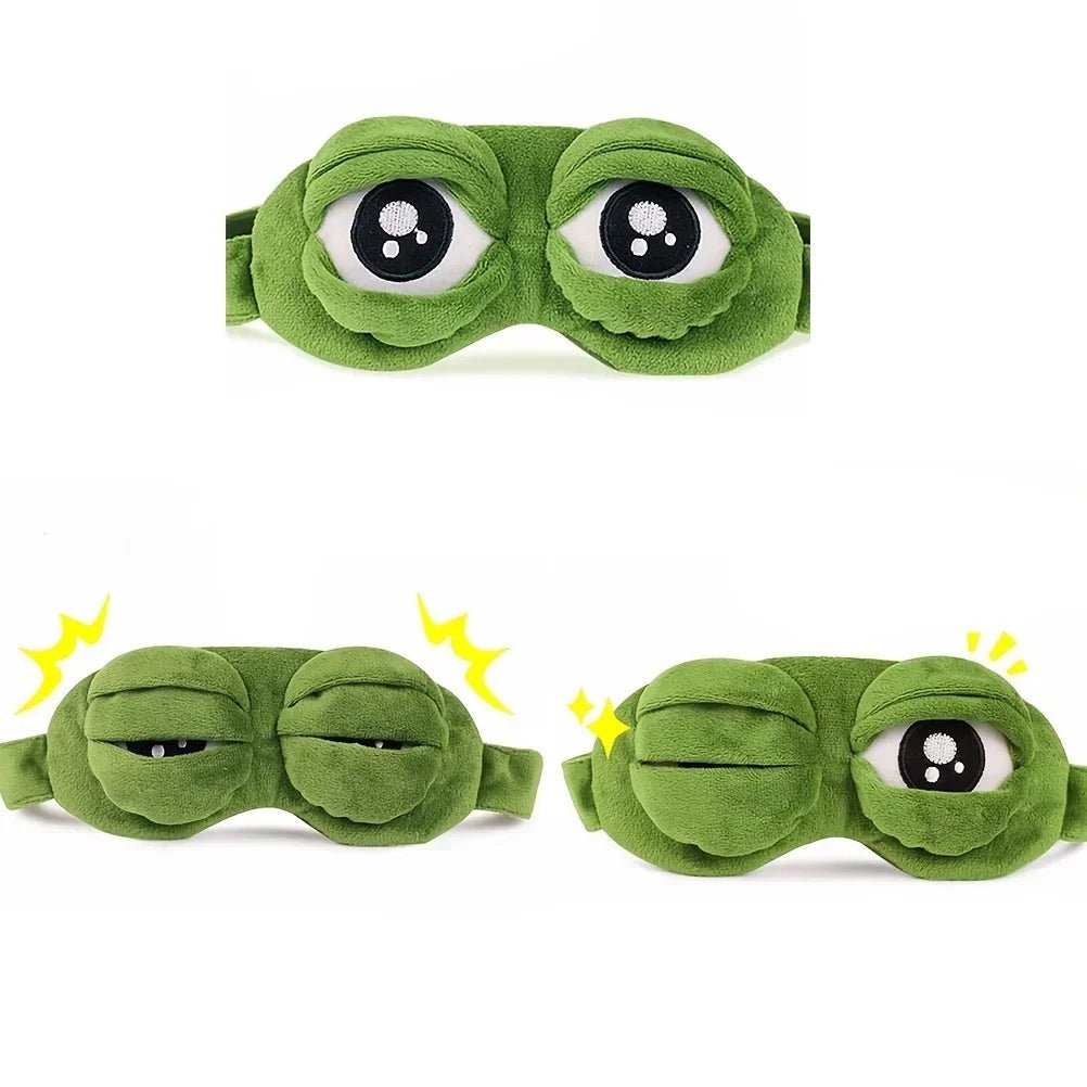 FROGZLEEP 3D maska na oči ve tvaru žabích očí — konturovaný tvar blokující světlo