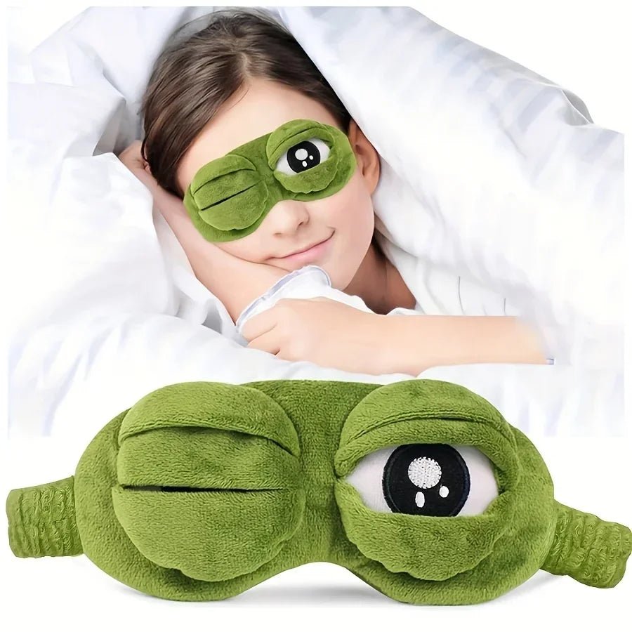 FROGZLEEP 3D maska na oči ve tvaru žabích očí — konturovaný tvar blokující světlo