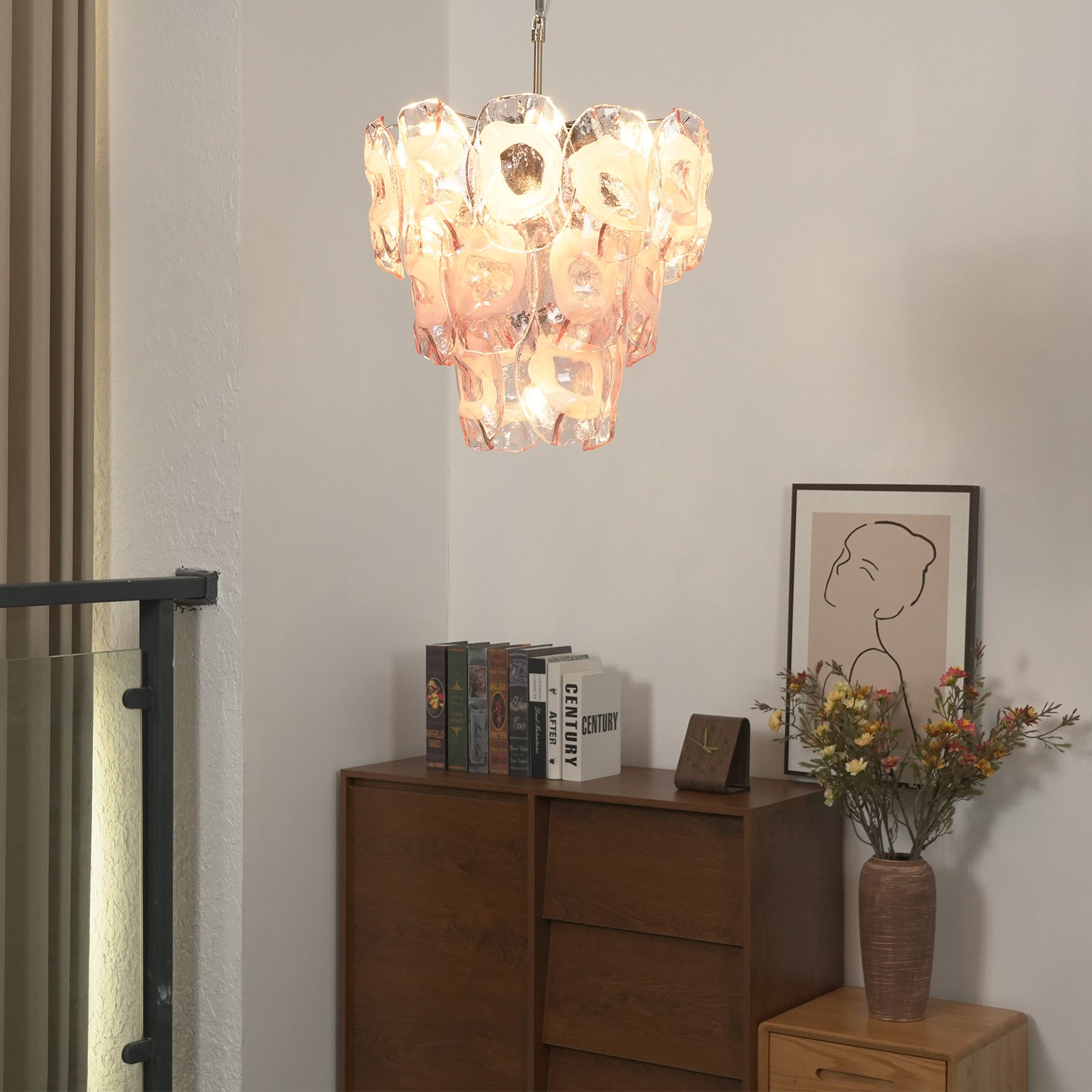 Frostelle Bloom Glass Chandelier | wildoxy