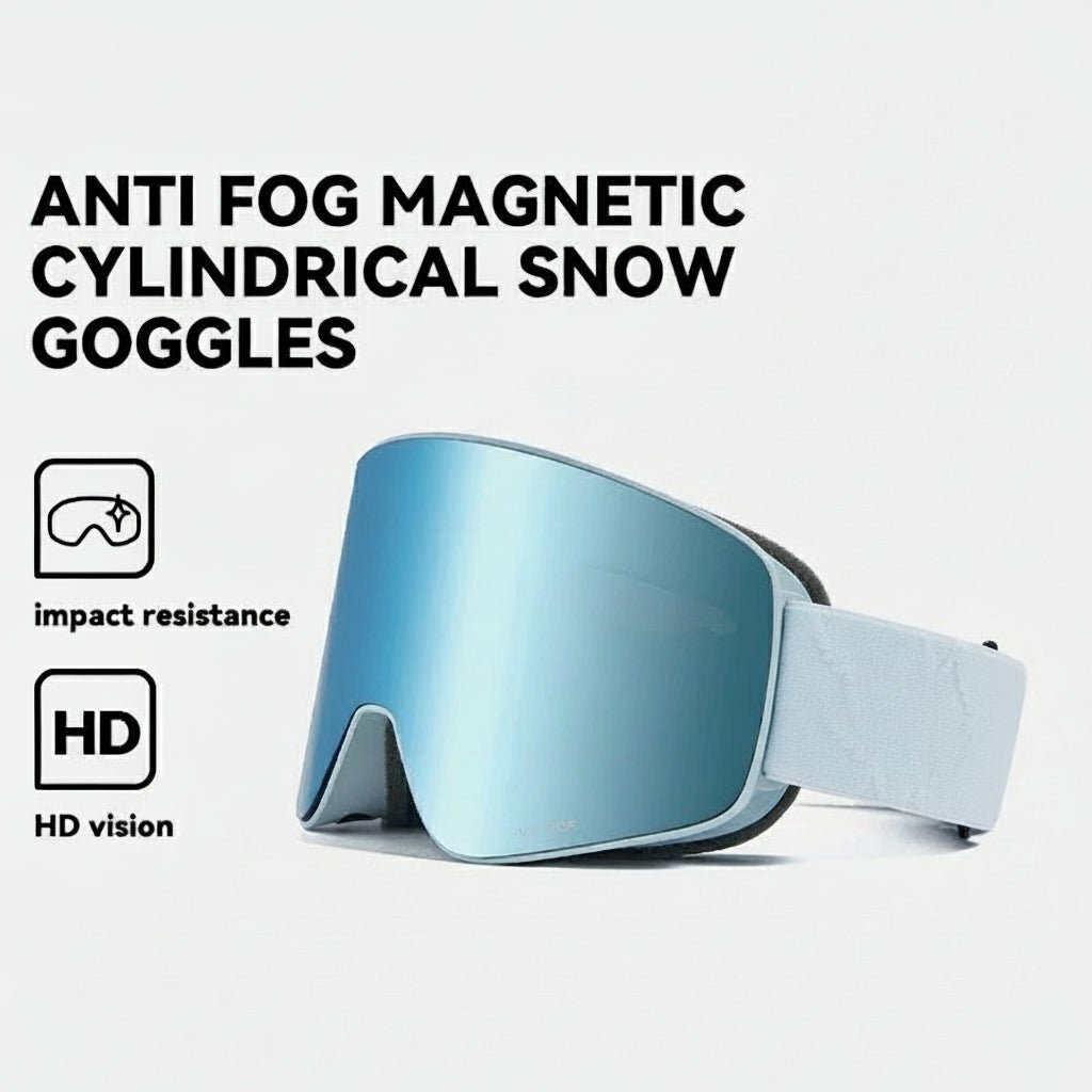 نظارات تزلج مغناطيسية FROSTMAG VISION — واقٍ للحماية من الأشعة فوق البنفسجية UV400، وعدسة مزدوجة الطبقات مضادة للضباب